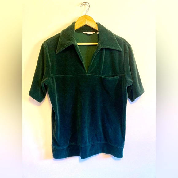 VTG Terry Velour Camp Polo - Picture 1 of 4